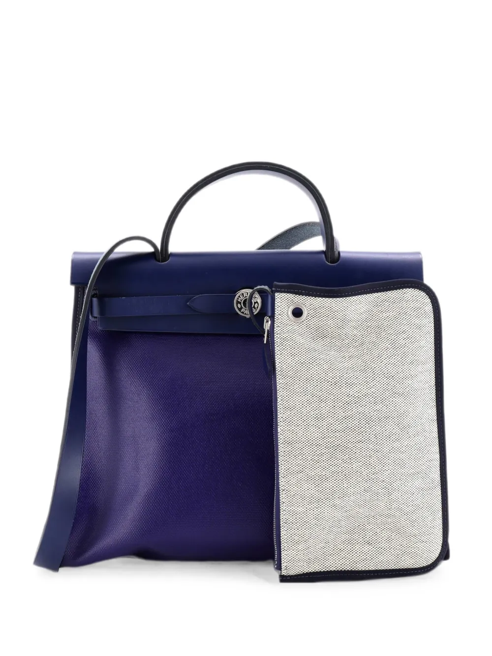 Hermès Pre-Owned Borsa a spalla Herbag Zip Berline Vache in tela e pelle 31 - Blu