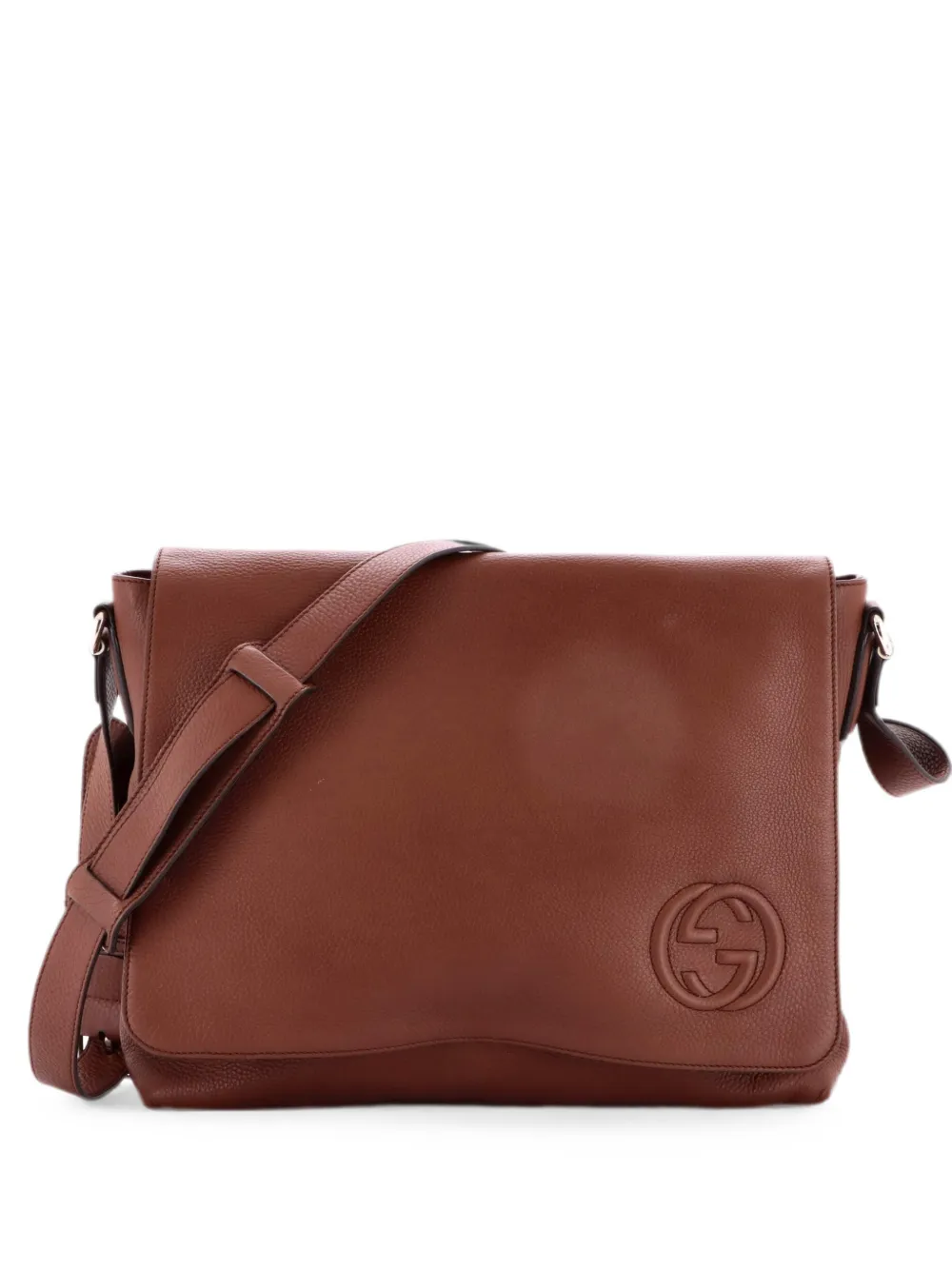 Gucci Pre-Owned Borsa a tracolla Soho grande in pelle - Marrone