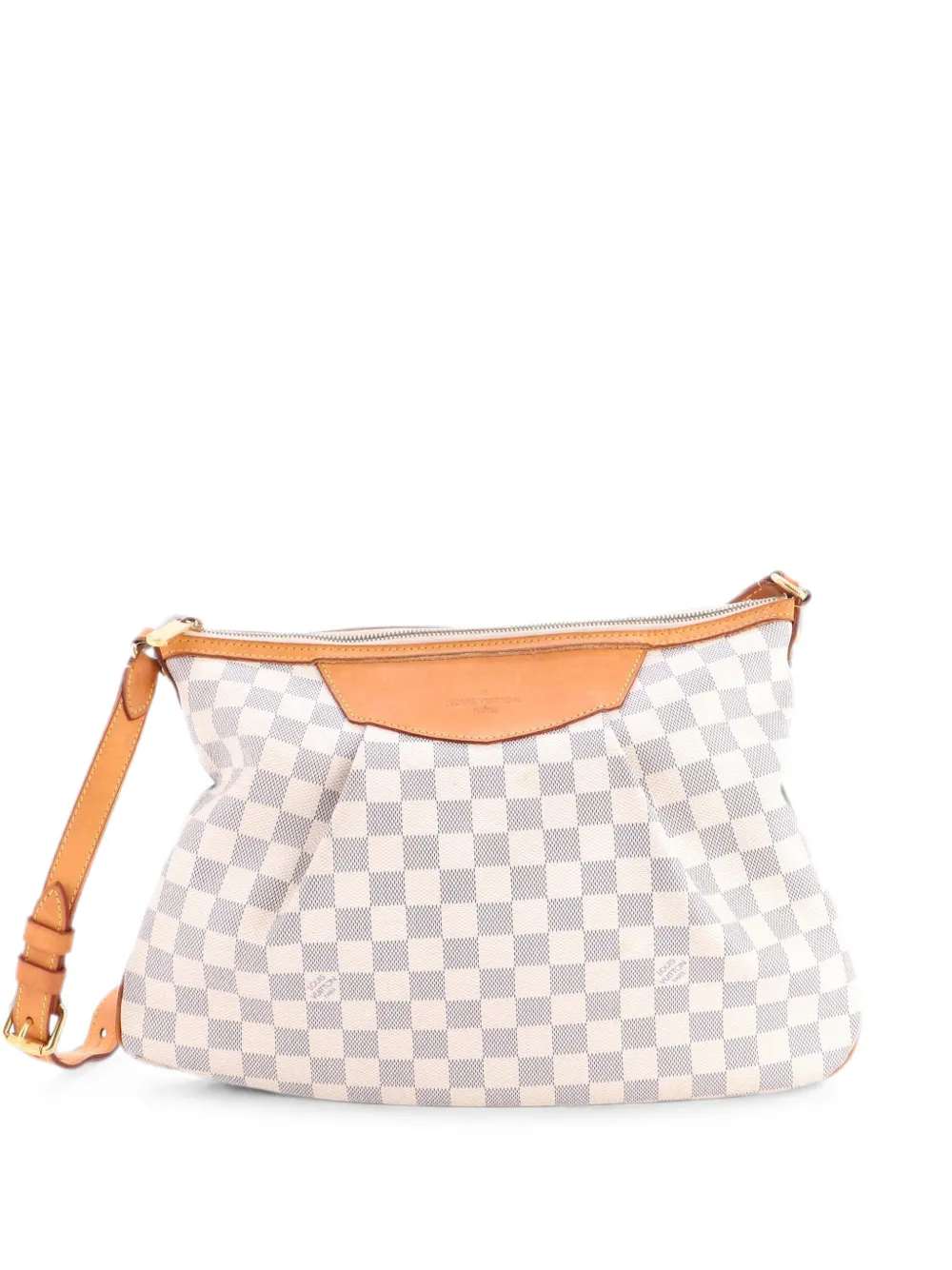 Louis Vuitton Pre-Owned Siracusa Damier MM Schultertasche - Weiß