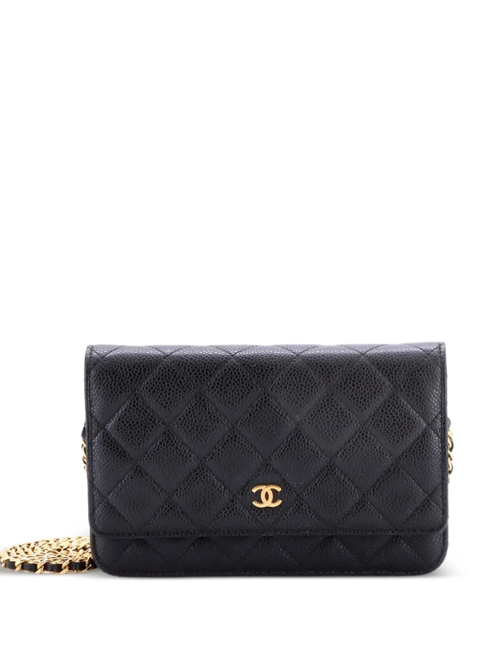 CHANEL Pre-Owned Gesteppte Umhängetasche aus Kaviarleder - Schwarz