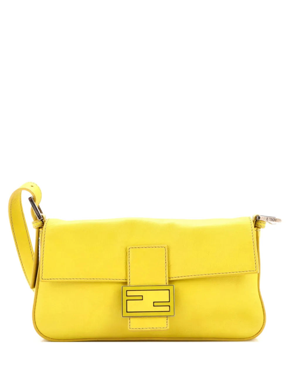 Fendi Pre-Owned Convertible Baguette Leather Medium crossbody bag - Yellow