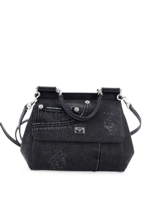 Dolce & Gabbana Pre-Owned Miss Sicily Bag Patchwork Denim Medium satchel