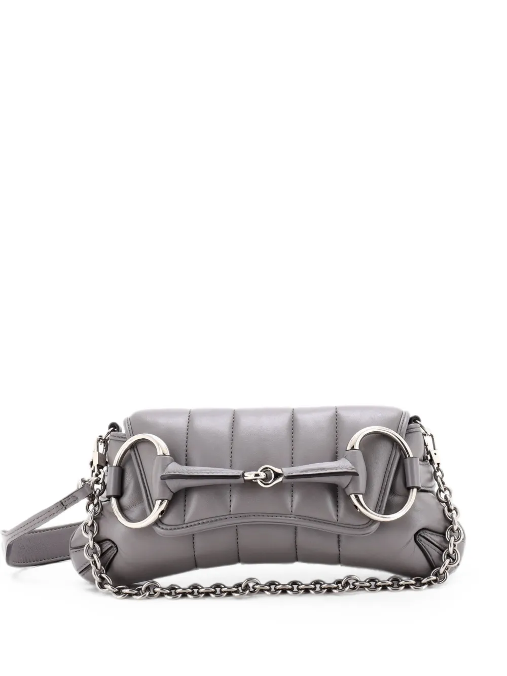 Gucci Pre-Owned Horsebit Chain Vertical Quilted Leather Small shoulder bag - Grey