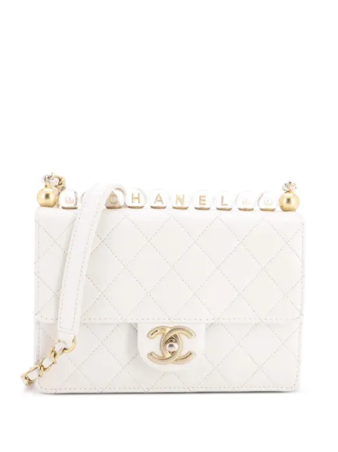 CHANEL Pre-Owned petit sac porté épaule matelassé à perles