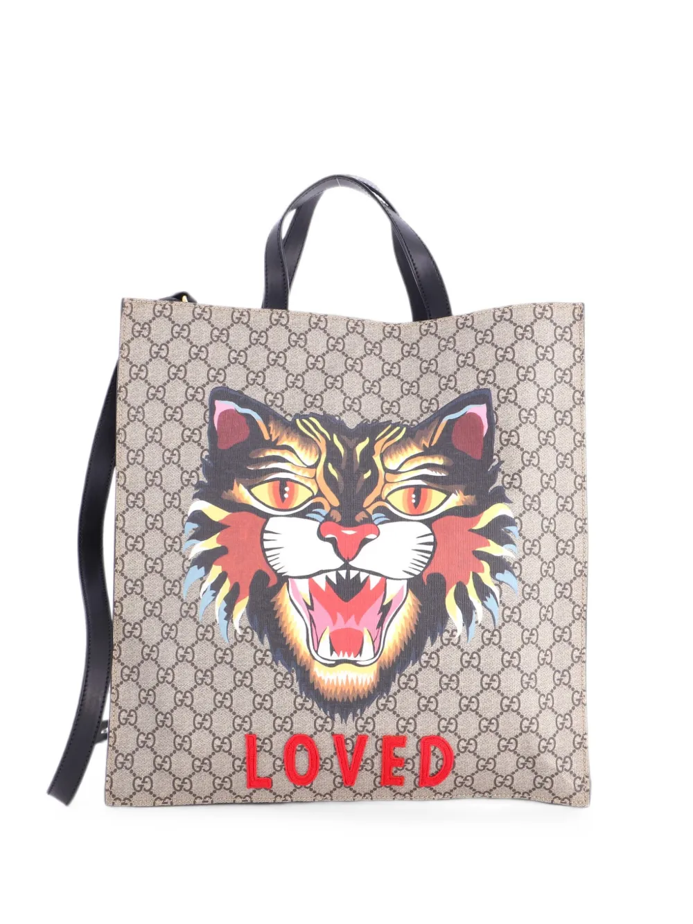 Gucci Pre-Owned Borsa tote convertibile in tela cerata GG con stampa - Marrone