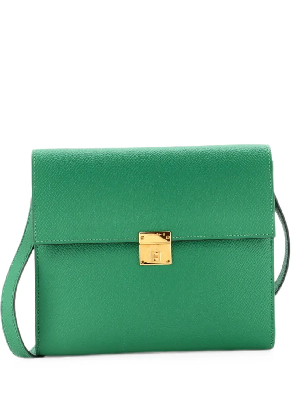 Hermès Pre-Owned Borsa a spalla Clic Wallet on Strap Epsom 16 - Verde