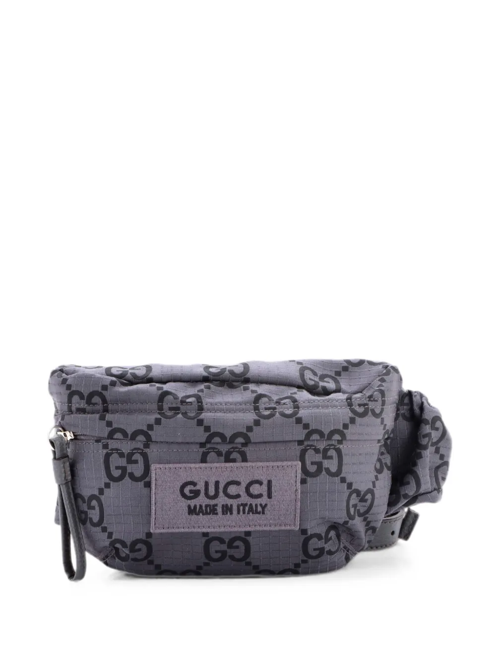 Gucci Pre-Owned Marsupio Ripstop GG in nylon e pelle - Grigio