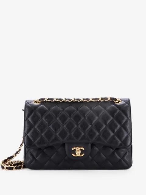 CHANEL Pre-Owned Classic Double Flap Bag Quilted Caviar Jumbo shoulder bag