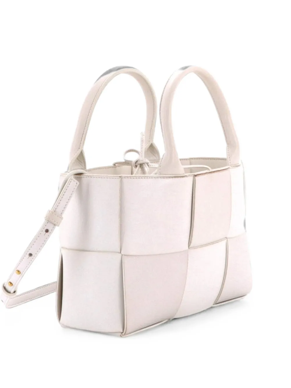 Bottega Veneta Pre-Owned Borsa tote Arco mini in pelle con design Maxi Intrecciato - Bianco