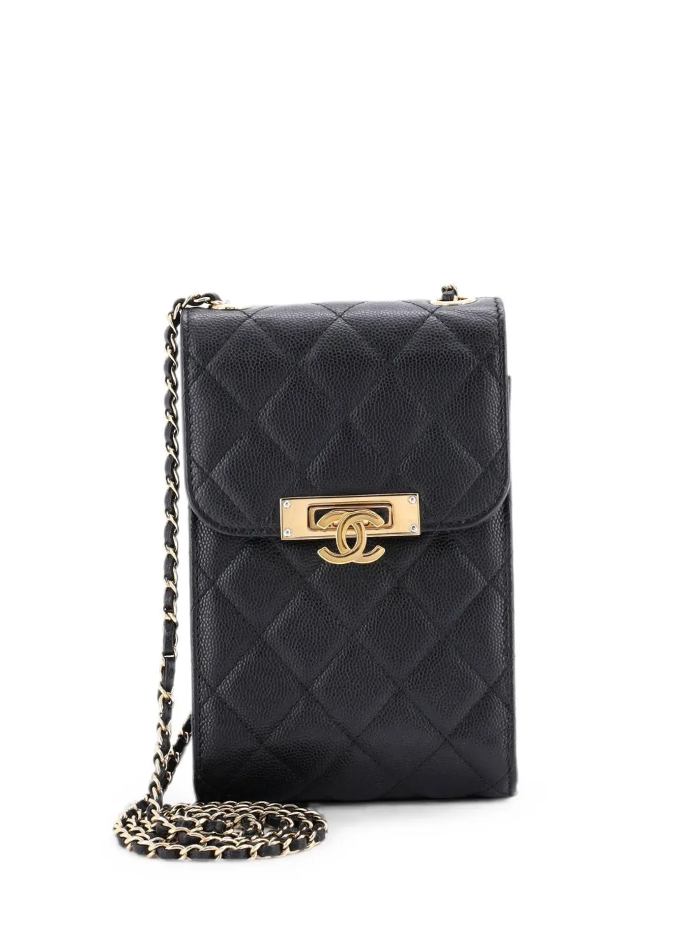 CHANEL Pre-Owned Gesteppte Golden Class Handytasche - Schwarz