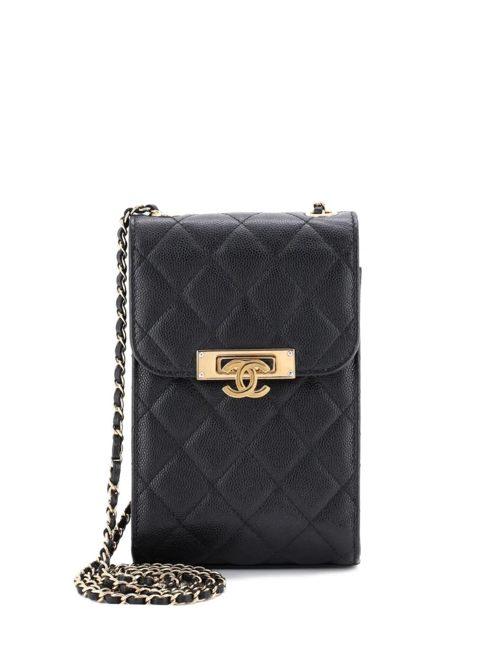 CHANEL Pre-Owned Gesteppte Golden Class Handytasche - Schwarz