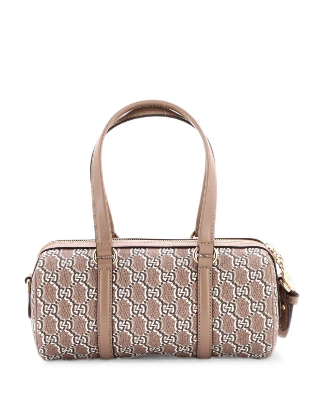Gucci Pre-Owned Borsa a spalla convertibile piccola in tela cerata GG Shadow - Marrone