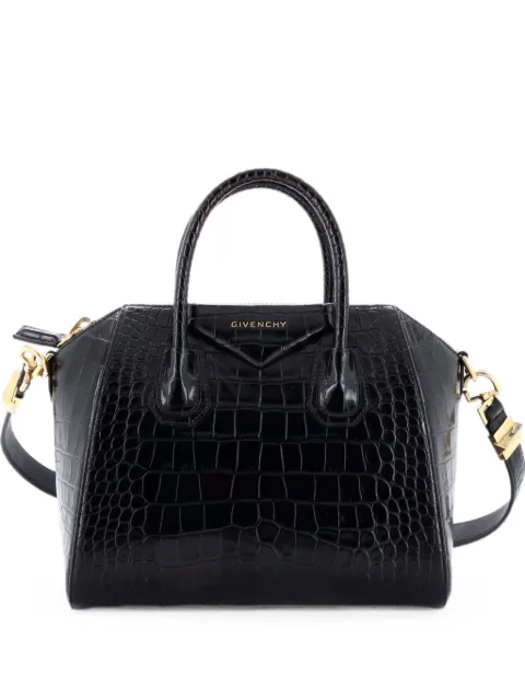 Givenchy Pre-Owned 안티고나 크로커다일 엠보스드 레더 스몰 사첼 백