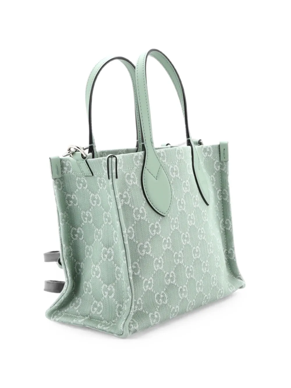 Gucci Pre-Owned Borsa tote Ophidia GG denim media - Verde