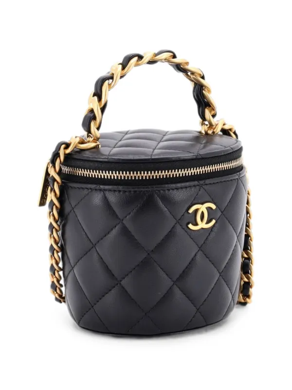 CHANEL Pre-Owned Afternoon Tea Vanity Bucket Bag Quilted Lambskin