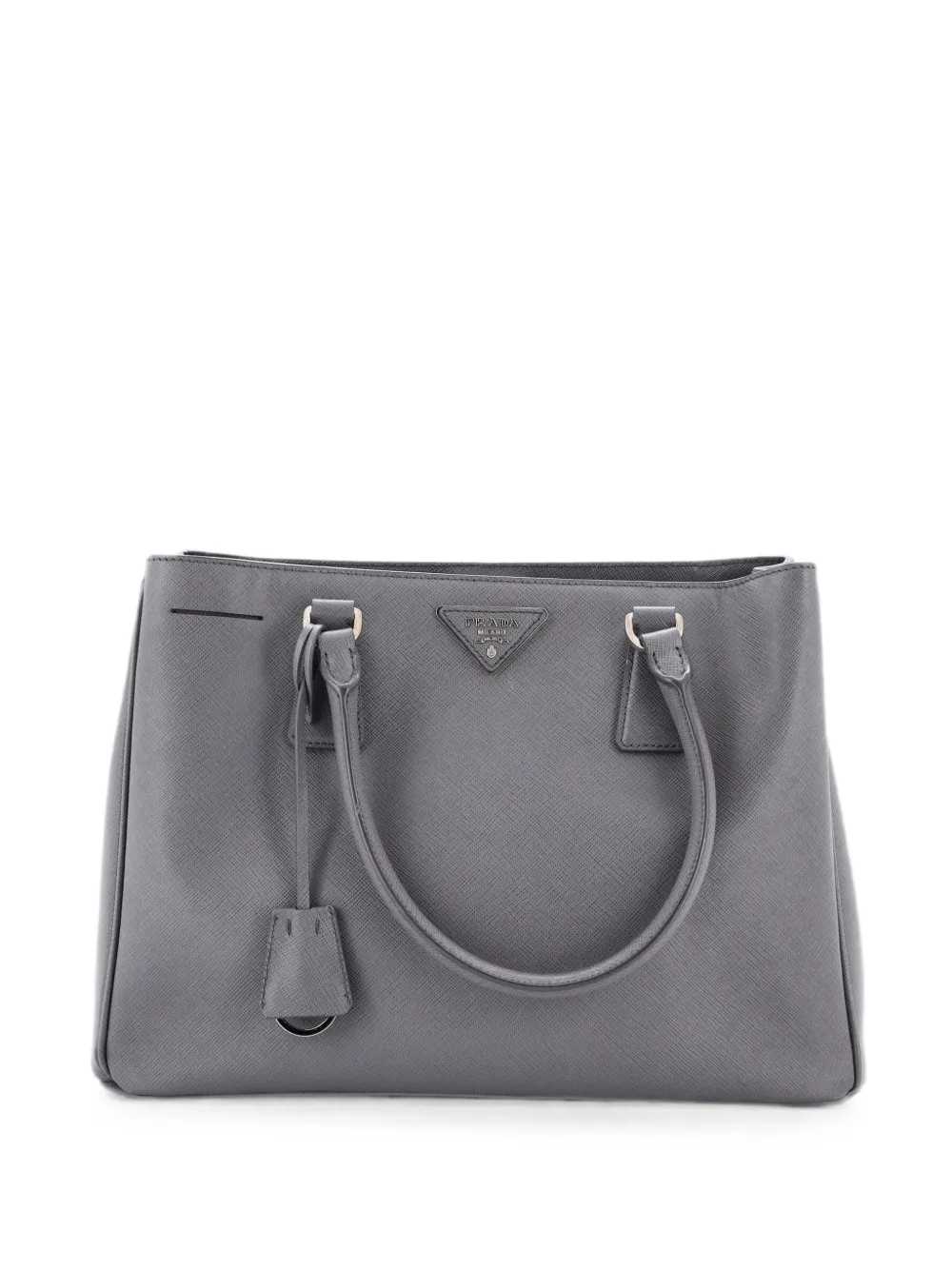 Prada Pre-Owned Borsa tote Gardener's media in pelle Saffiano - Grigio