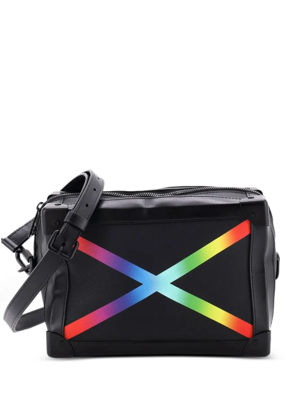 Louis Vuitton Pre-Owned Soft Trunk Bag Rainbow Taiga Leather crossbody bag - Black