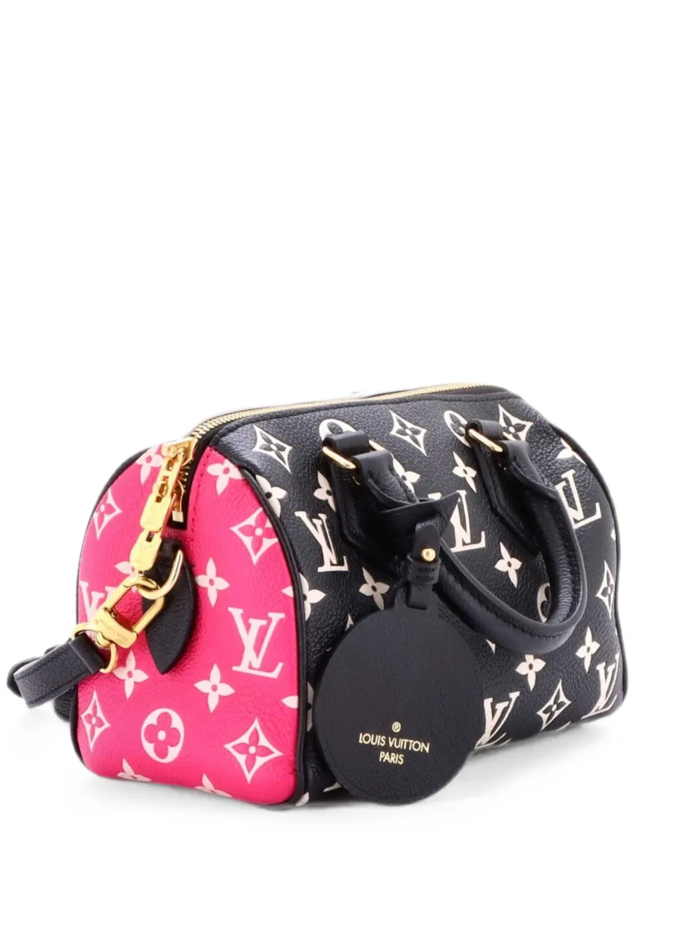 Louis Vuitton Pre-Owned Speedy Bandouliere Bag Spring in the City Monogram Empreinte Leather 20 crossbody bag - Black
