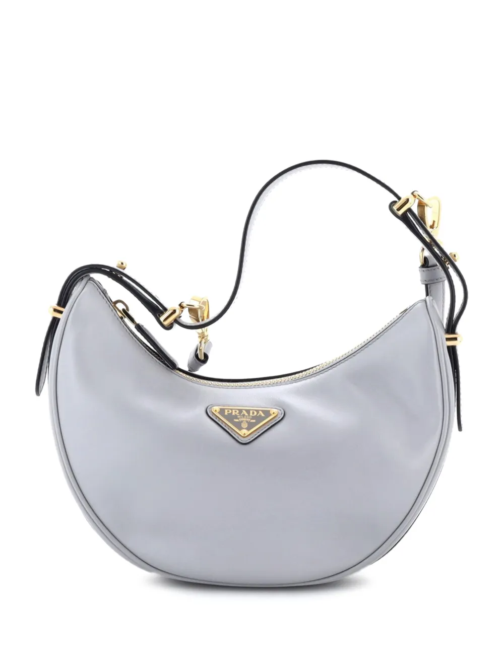 Prada Pre-Owned Borsa passepartout piccola Arque Half Moon in pelle - Grigio