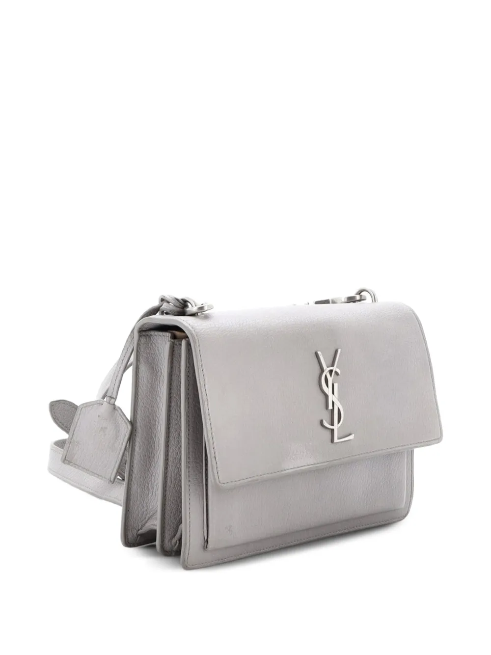 Saint Laurent Pre-Owned Sunset Satchel Leather Medium crossbody bag - Grey