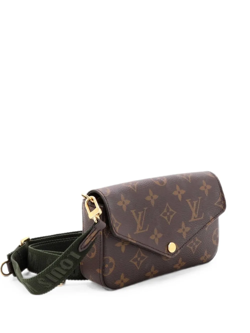 Louis Vuitton Pre-Owned Felicie Strap & Go Handbag Monogram Canvas crossbody bag - Braun