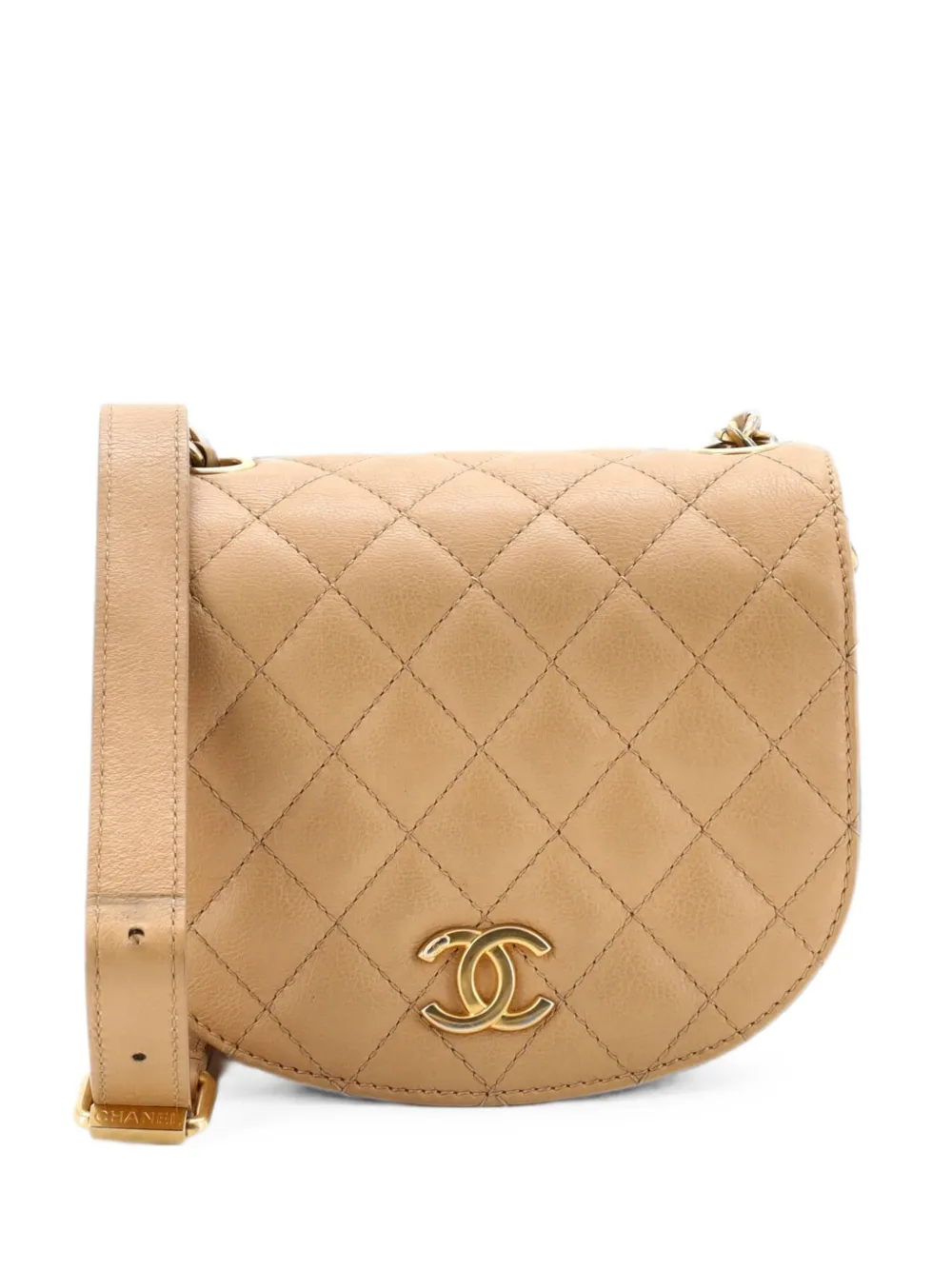 CHANEL Pre-Owned Borsa a tracolla CC Full Flap mini in pelle di vitello trapuntata - Toni neutri
