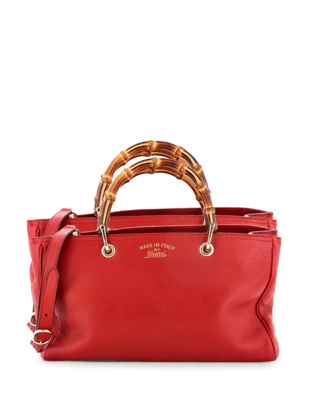Gucci Pre-Owned Borsa tote Bamboo media in pelle - Rosso