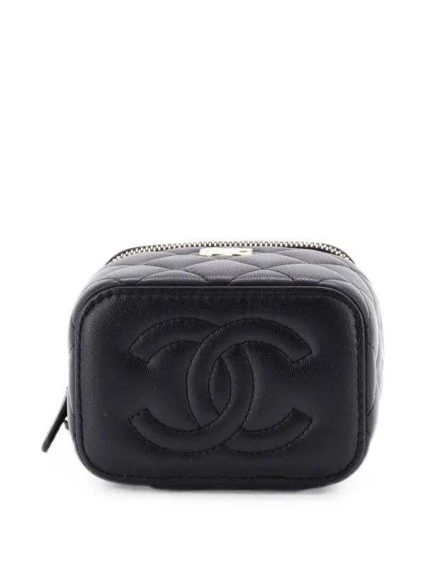 CHANEL Pre-Owned Classic Top Handle Vanity Case With Chain Quilted