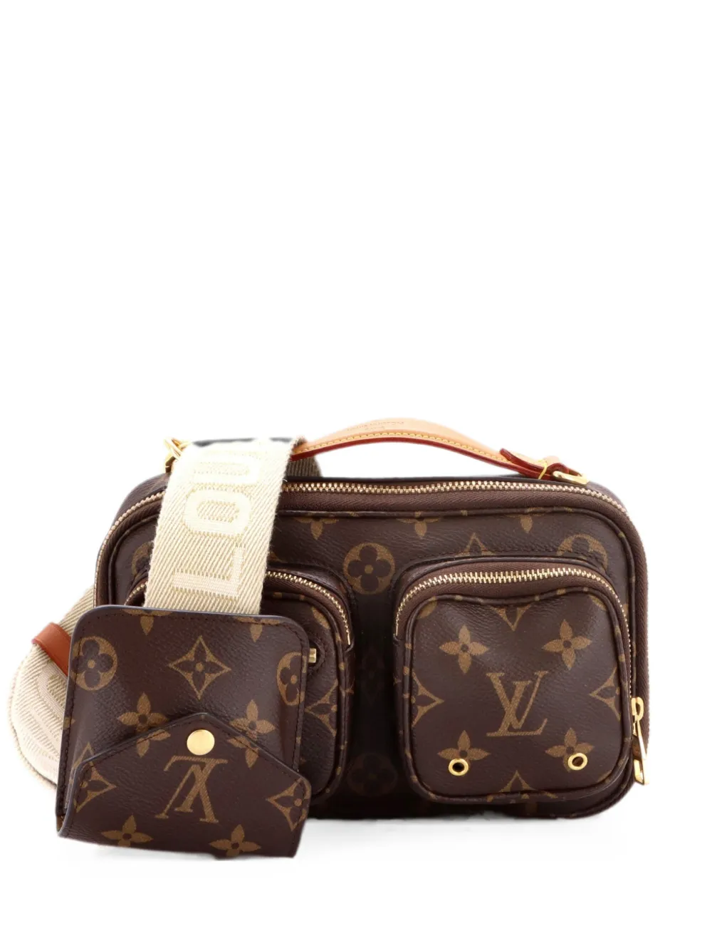 Louis Vuitton Pre-Owned Borsa a tracolla Utility in tela con monogramma - Marrone
