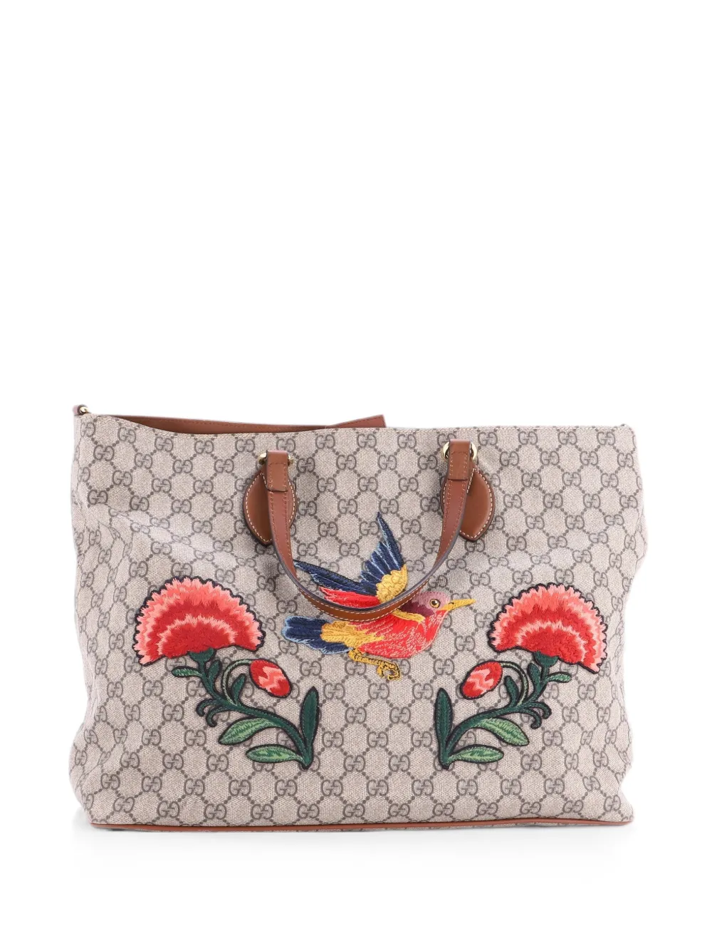 Gucci Pre-Owned Borsa tote media convertibile in tela cerata GG - Marrone