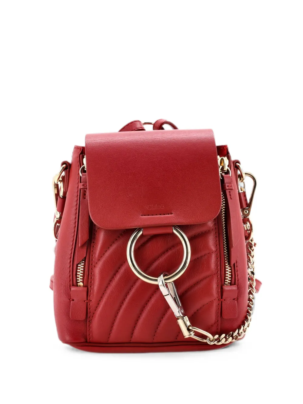 Chloé Pre-Owned Zaino mini Faye trapuntato - Rosso