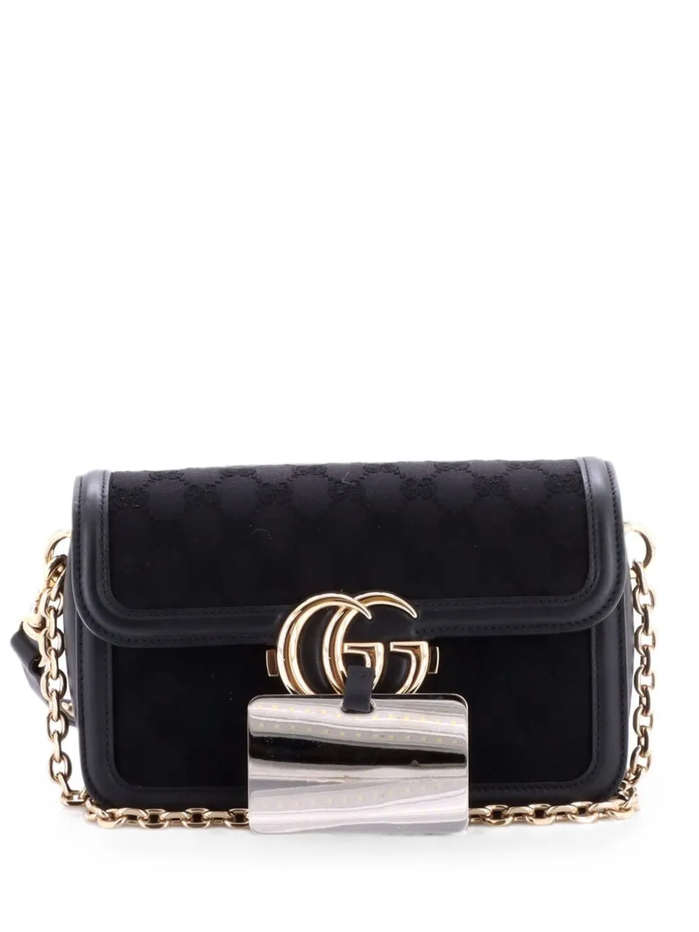 Gucci Pre-Owned Borsa a spalla Go piccola in tela GG e pelle - Nero