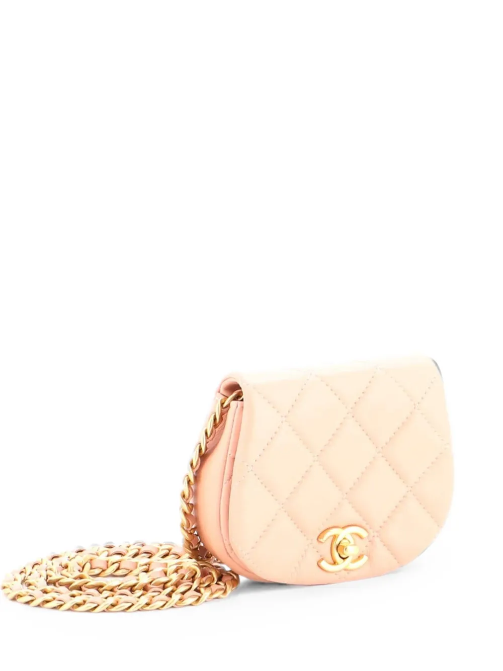 CHANEL Pre-Owned Clutch Coco Mail mini in pelle di vitello trapuntata con catena - Rosa