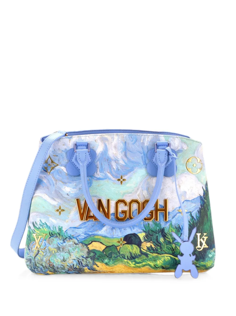 Louis Vuitton Pre-Owned Borsa a mano Montaigne Handbag Limited Edition Jeff Koons Van Gogh MM in tela con tracolla - Blu