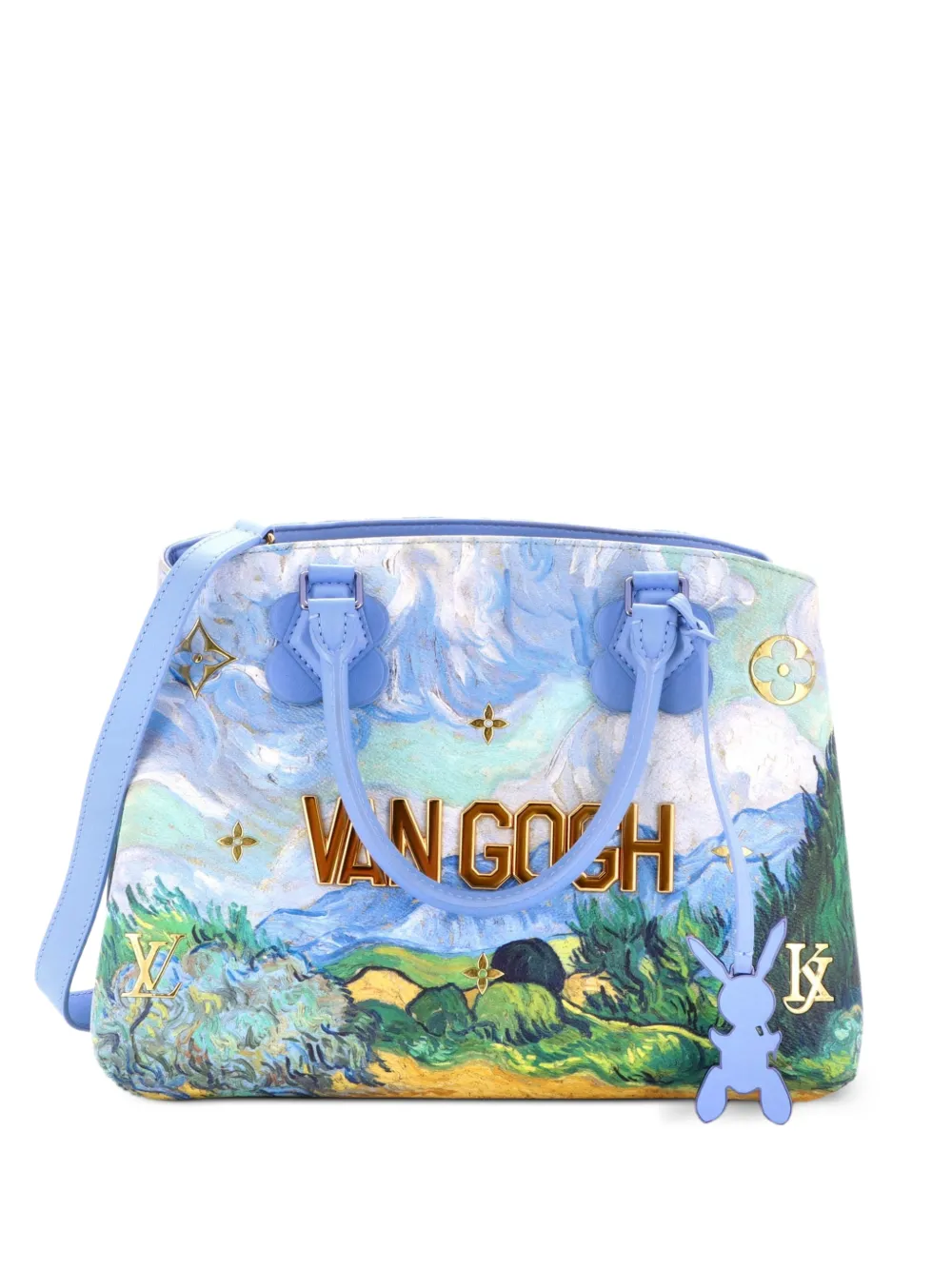 Louis Vuitton Pre-Owned Borsa a mano Montaigne Handbag Limited Edition Jeff Koons Van Gogh MM in tela con tracolla - Blu