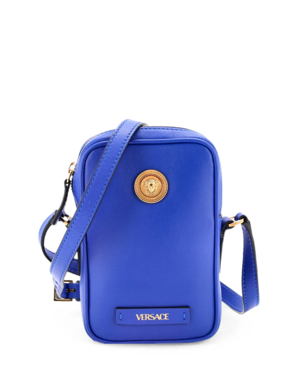 Versace Pre-Owned Borsa a tracolla Medusa Biggie Pouch micro in pelle - Blu