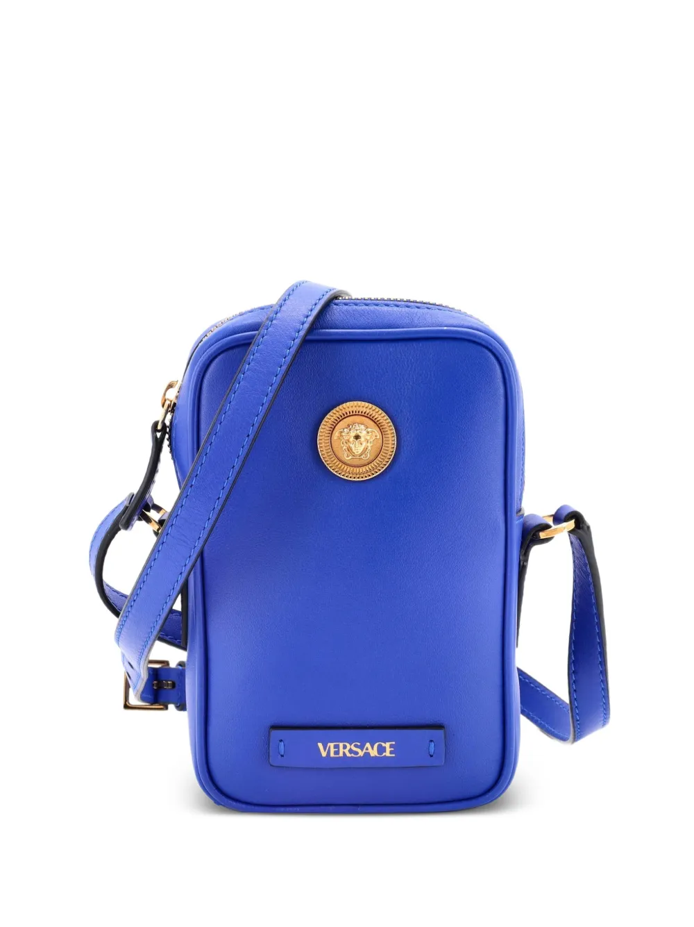 Versace Pre-Owned Medusa Biggie Pouch Leather Micro crossbody bag - Blue