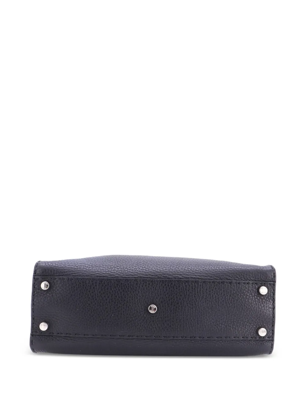 Fendi Pre-owned Selleria Peekaboo Bag Leather Medium Satchel in Black, view 4