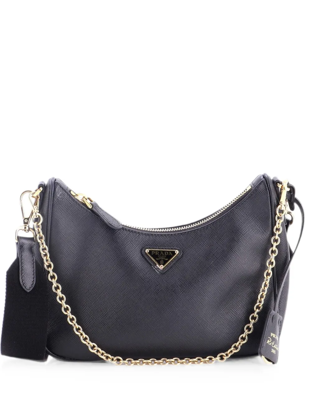 Prada Pre-Owned Borsa a tracolla Re-Edition 2005 piccola in pelle Saffiano - Nero
