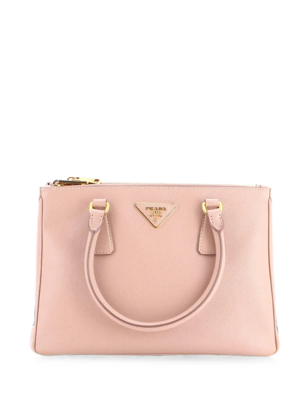 Prada Pre-Owned Borsa tote Galleria media in pelle Saffiano con doppia zip - Toni neutri