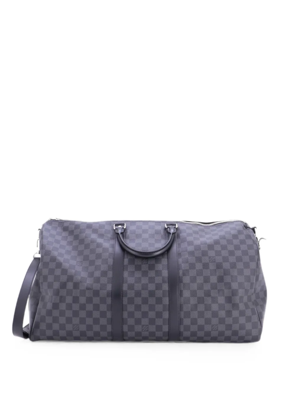 Louis Vuitton Pre-Owned Keepall Bandouliere Bag Damier Graphite 55 travel bag - Black