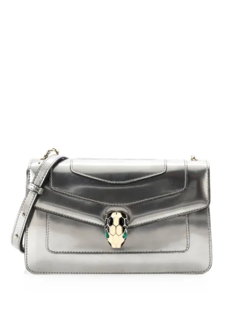 Bvlgari Pre-Owned Kleine Serpenti Forever Schultertasche im Metallic-Look