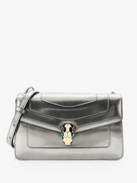 Bvlgari Pre-Owned Kleine Serpenti Forever Schultertasche im Metallic-Look