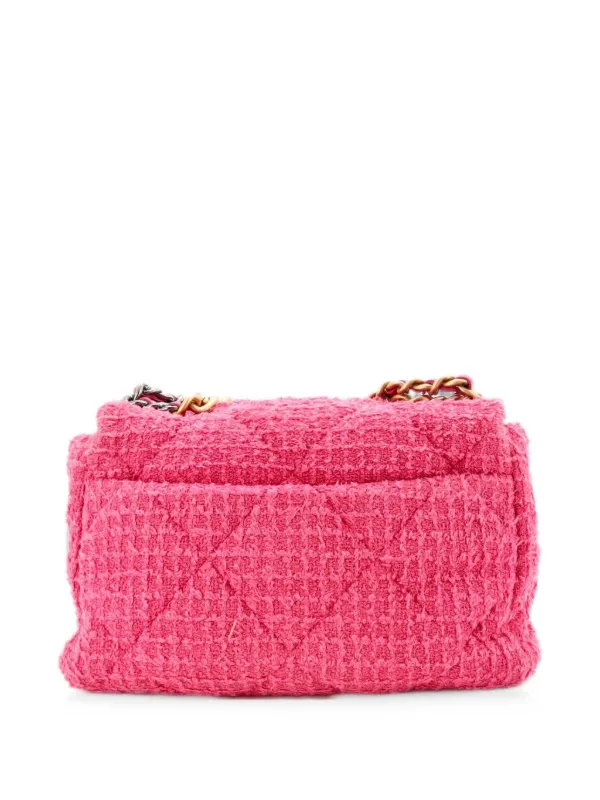 CHANEL Pre-Owned 19 フラップ バッグ マトラッセ ツイード ラージ 