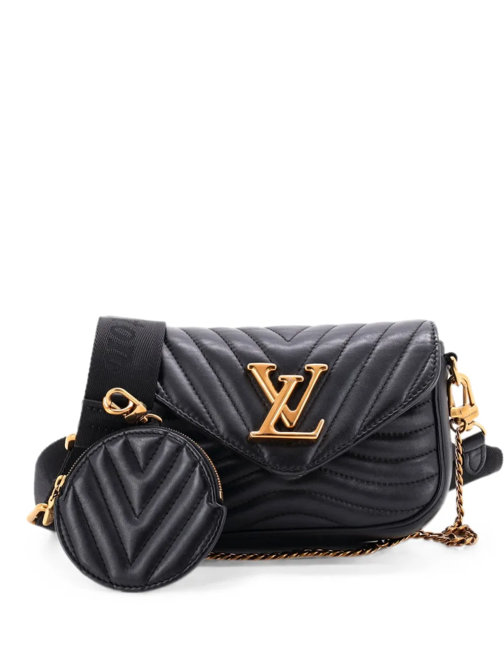 Louis Vuitton Pre-Owned Borsa a tracolla New Wave in pelle trapuntata - Nero