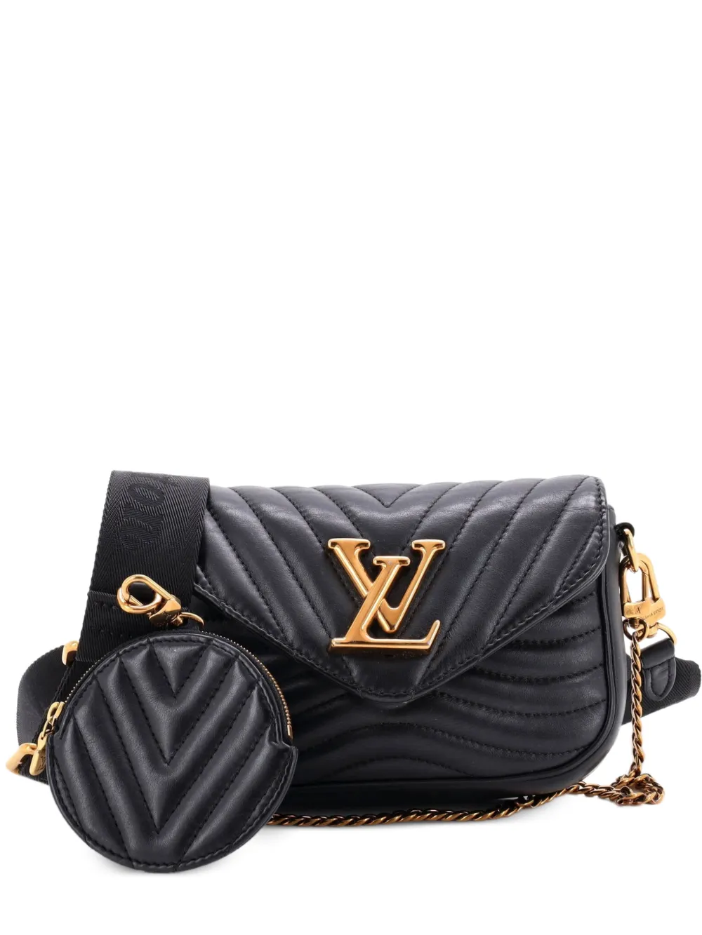 Louis Vuitton Pre-Owned New Wave Multi Pochette Quilted Leather crossbody bag - Black