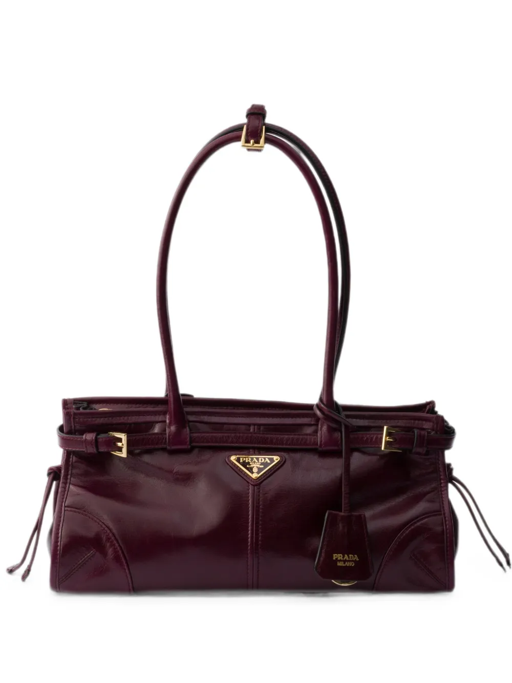 Prada Bonnie Medium Leather Bag In Purple