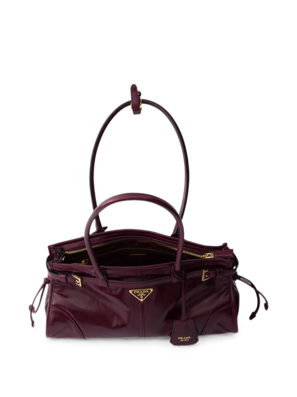 Prada Bonnie medium leren tas Paars