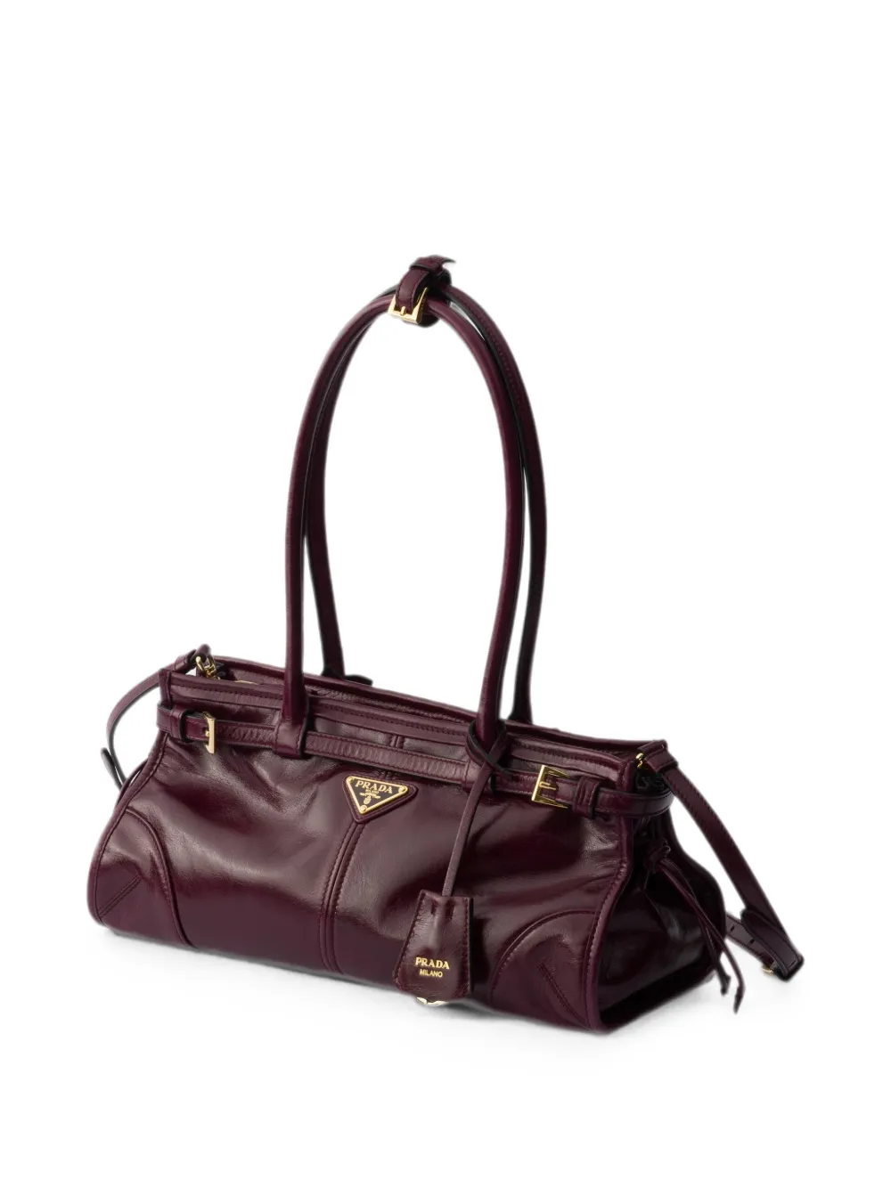 Prada Bonnie medium leren tas Paars