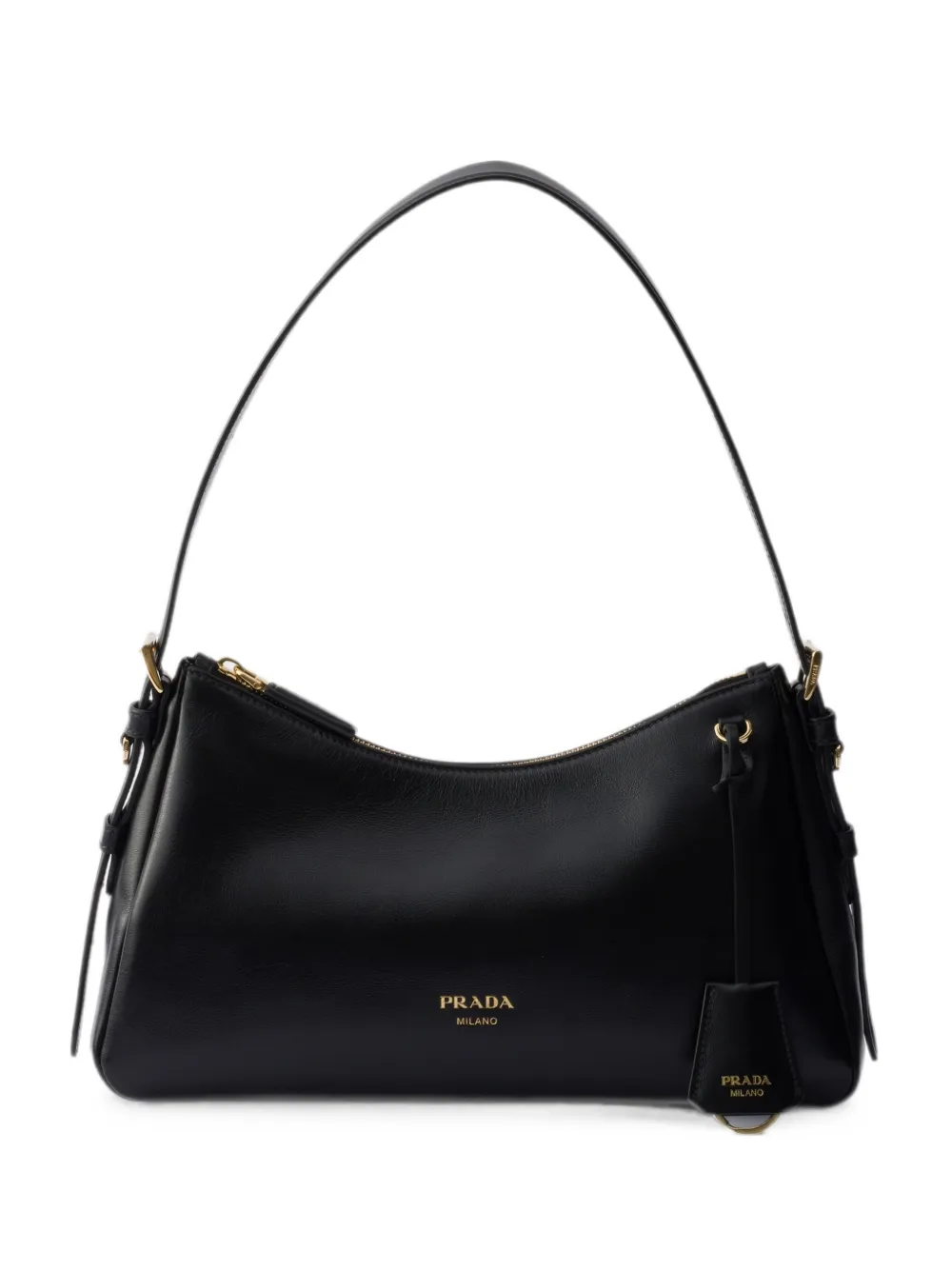 Prada Aimée medium leather shoulder bag - Nero